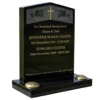 granite headstone with rose design – The Devout by Churchill Memorials